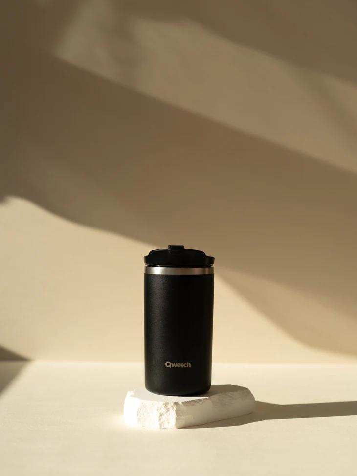 Travel mug isotherme inox - Matt - Noir - 350ml Qwetch