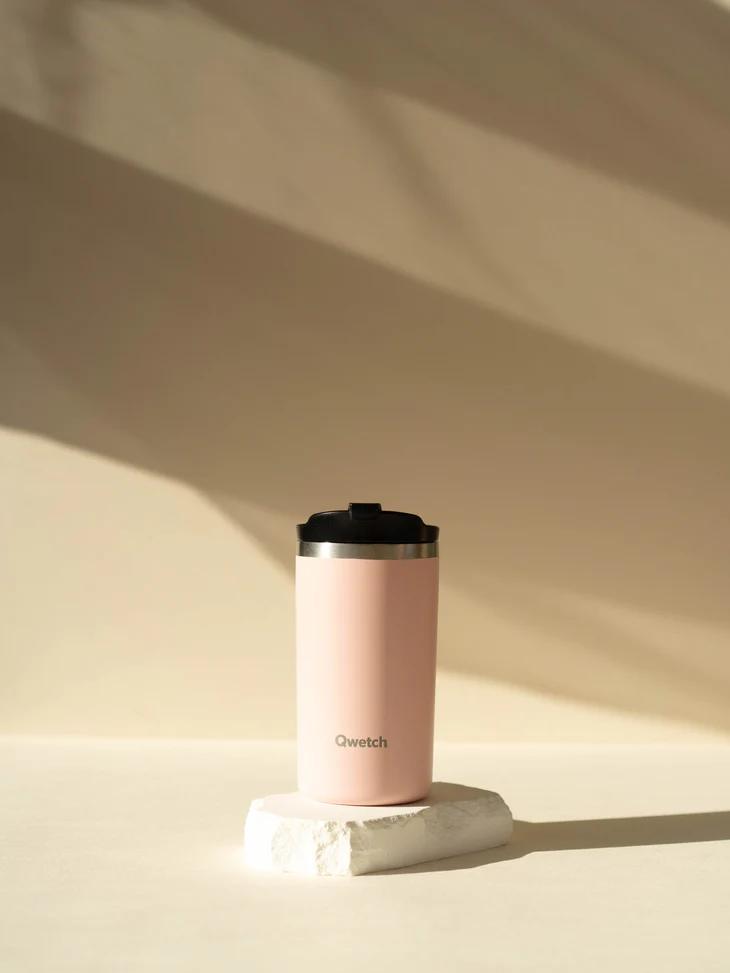 Travel mug isotherme inox - Pastel - Rose - 350ml Qwetch