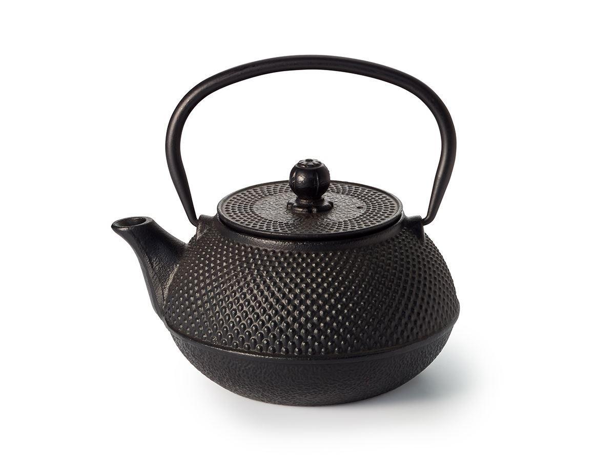 Black Cast Iron Teapot 0.8L with Stainless Steel Filter