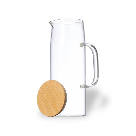 Carafe en verre avec bouchon en bois 1,25L