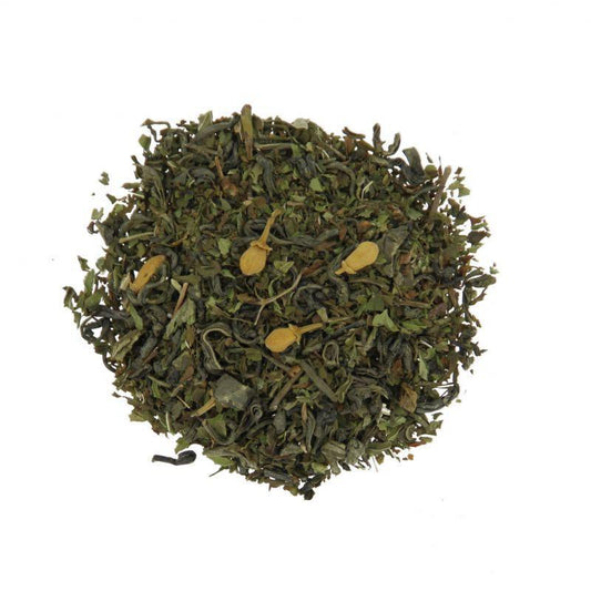 Iced Tea - Flavored Green Tea with Orange Blossom and Mint - Marrakech Sunset Organic - Teatower BE-BIO-01