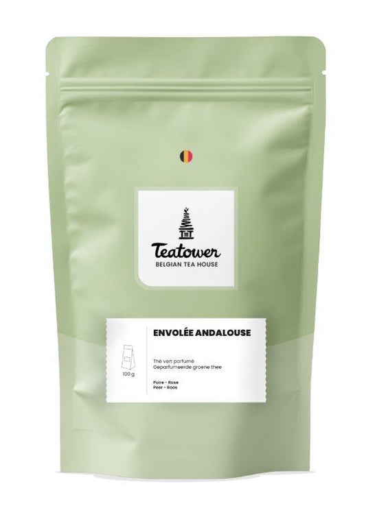 Thé vert parfumé rose poire - Envolée Andalouse - Teatower