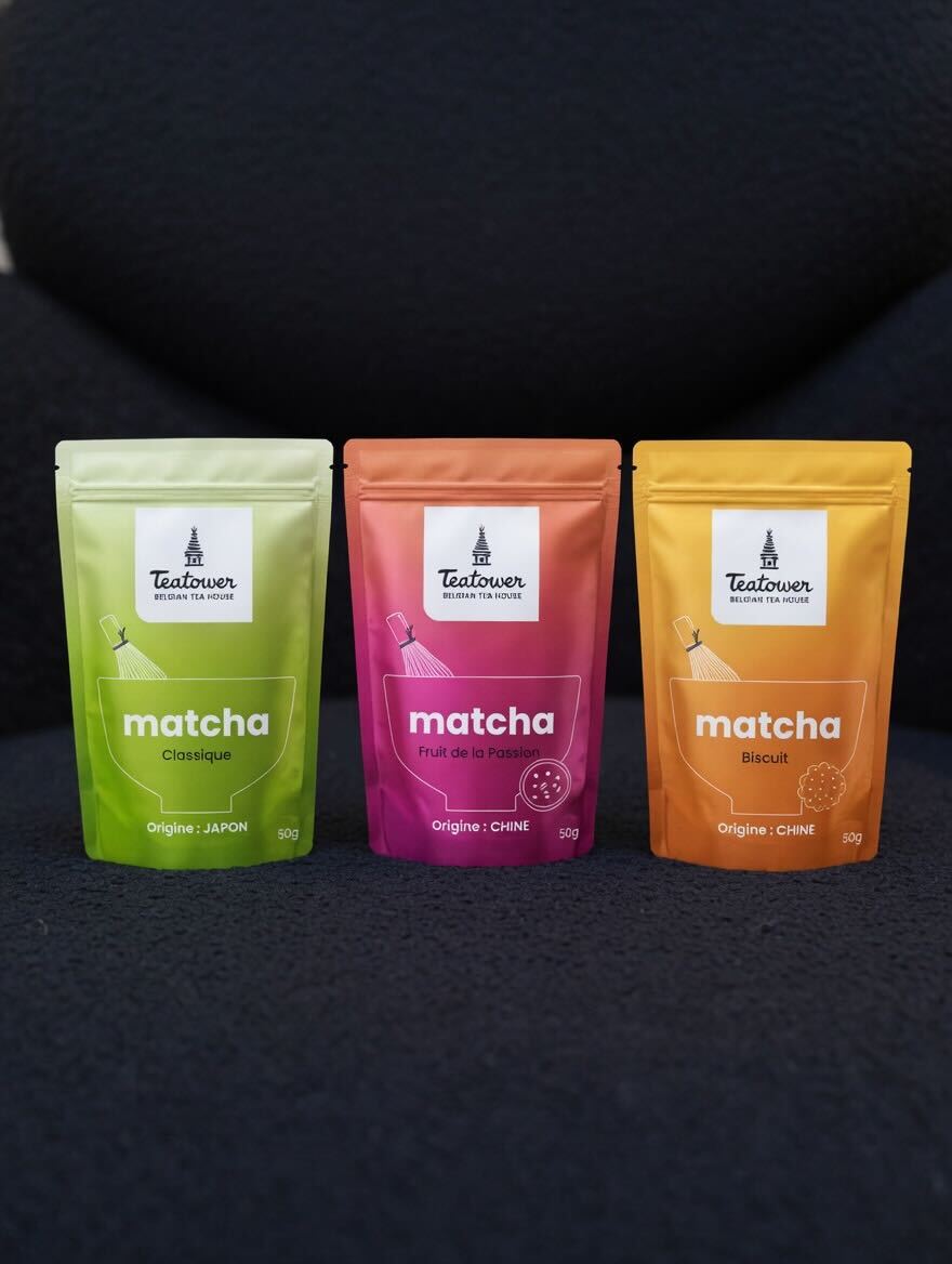 Coffret assortiment Trio de Matcha — détail — Teatower