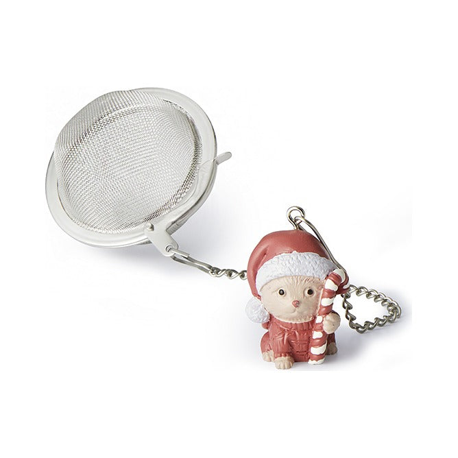 Boule à thé Christmas Cat - chat sucre d'orge - inox Ø 5 cm