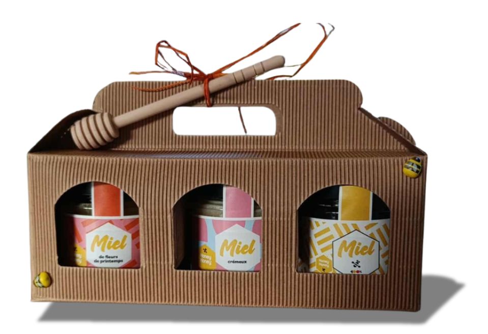 Coffret Trio de Miels 100% belge (3x275gr) - Honey Honey