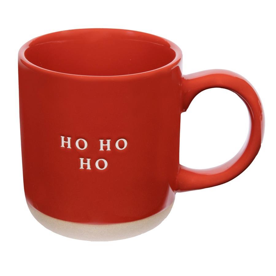 Tasse en grès rouge Ho Ho Ho - Décor de Noël