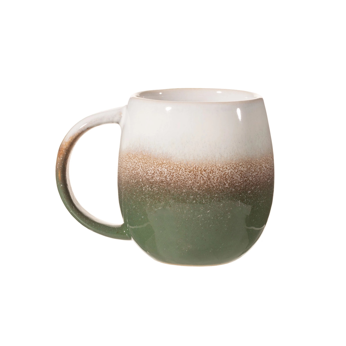 Tasse verte dégradé émaillée 260ml design moderne
