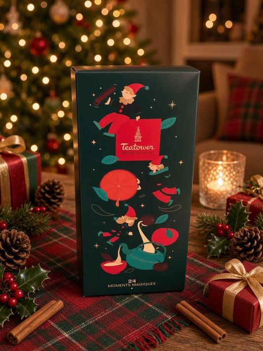 Calendrier de l'Avent 2026 Teatower, 24 moments magiques de thés et infusions, boîte fermée