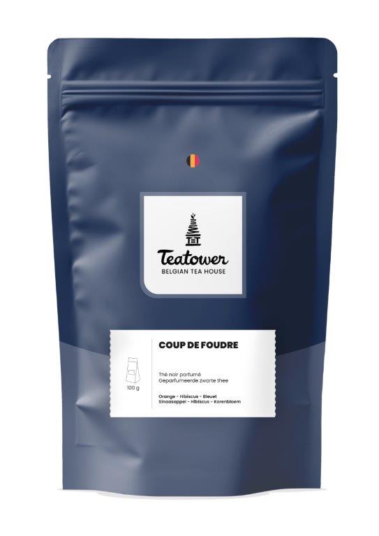 Coup Tea 'Coup de Foudre' Black Tea: Orange, Hibiscus & Cornflower - Teatower