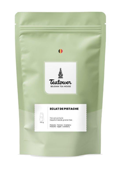 Thé vert parfumé pistache pomme cranberry - Eclat de Pistache (ancien nom Vert Pistache) - Teatower