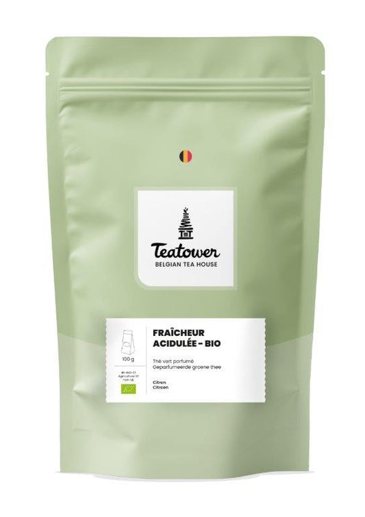 Thé vert parfumé citron - Fraîcheur acidulée BIO - Teatower BE-BIO-01