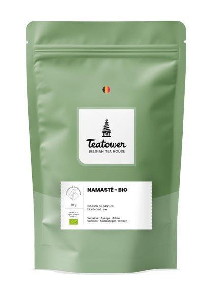 Kruideninfusie van verbena, sinaasappel en citroen - Namaste ORGANIC - Teatower BE-BIO-01