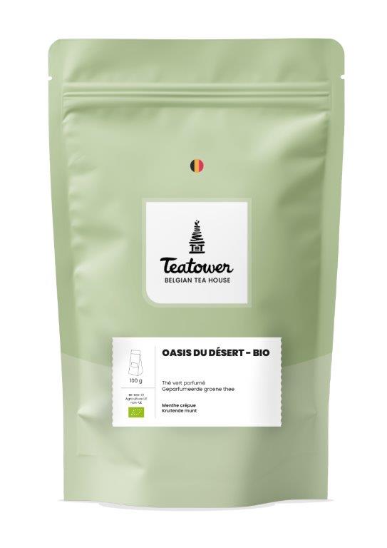 Flavored Green Tea with Mint - Oasis du désert BIO - Teatower BE-BIO-01