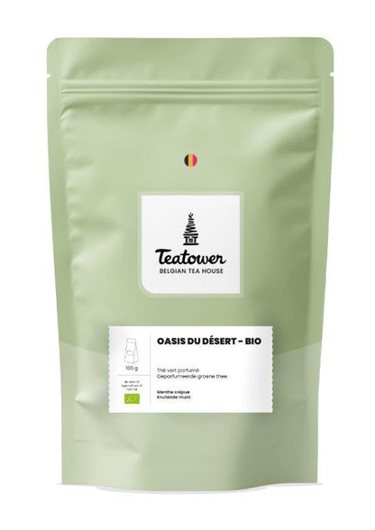 Flavored Green Tea with Mint - Oasis du désert BIO - Teatower BE-BIO-01
