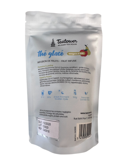 Thé glacé - Infusion de fruits - Pomme & Poire - Vergers d'Été - Teatower — packaging — Teatower
