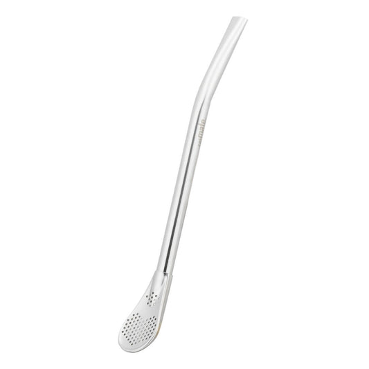 Détail de la bombilla en inox et gobelet maté brillant