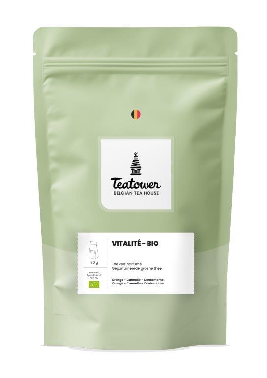 Flavored Green Tea Orange Cinnamon - Vitalité BIO - Teatower BE-BIO-01