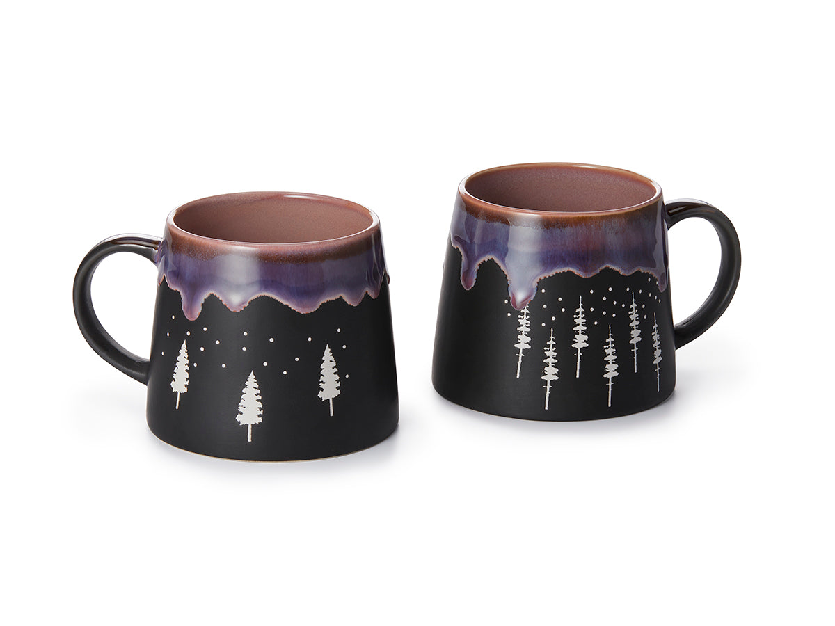 Mug Winter Forest - grès à émail réactif 0,45 l - décor assorti