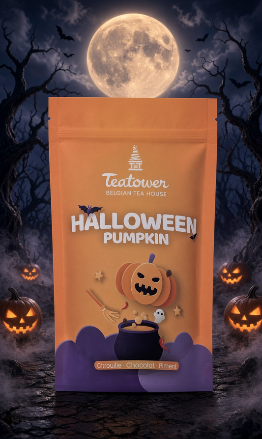 Teatower Halloween Pumpkin 2026 — infusion citrouille, chocolat, piment