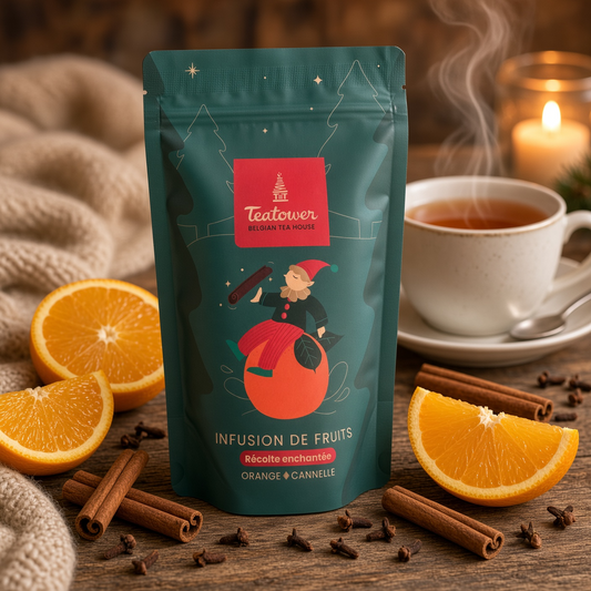 Teatower Récolte enchantée — infusion de fruits orange cannelle, édition Noël