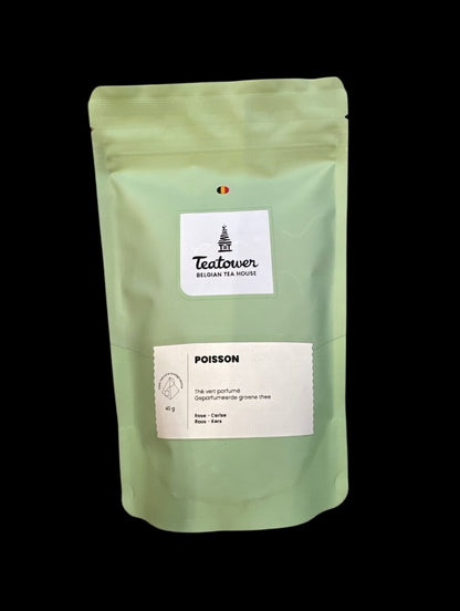 Thé vert parfumé au Poisson - Le thé Poisson — détail — Teatower
